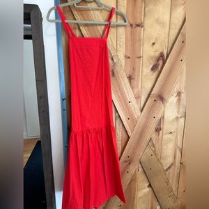 Everlane red cotton midi dress, size 0, unworn